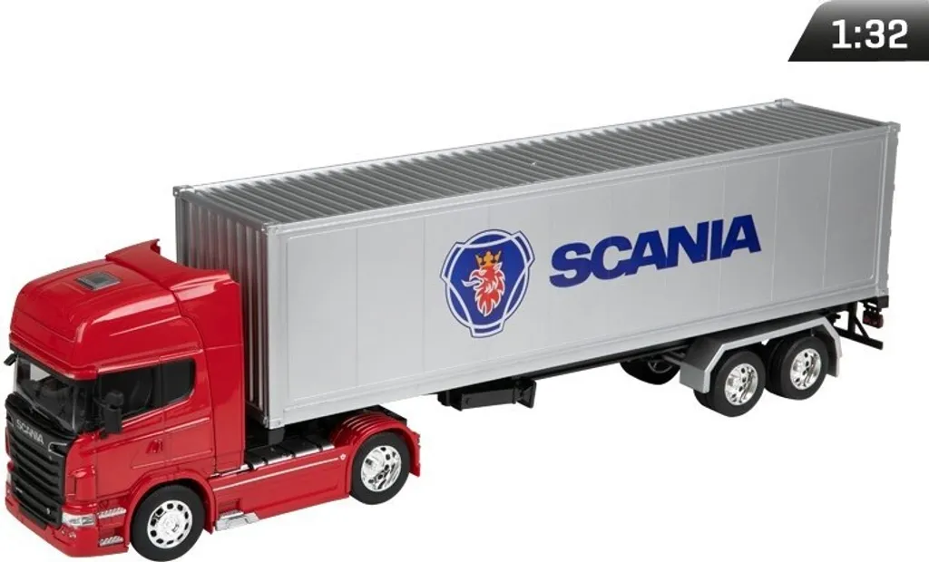 Maquette de camion articulé Scania V8 R730 miniature 1:32 métal rouge
