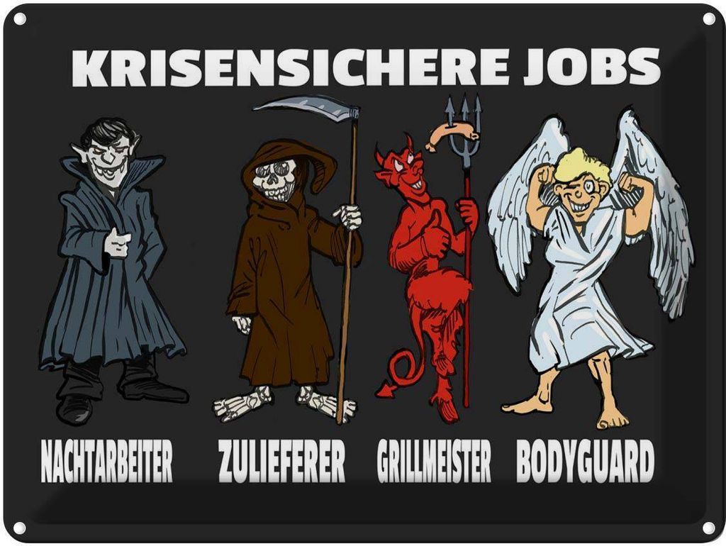 vianmo Blechschild 30x40 cm krisensichere Jobs Nachtarbeiter Spruch Zitat