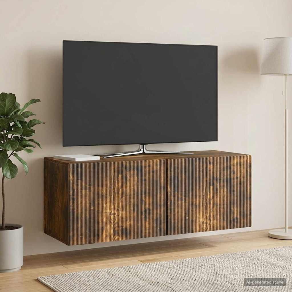 Maison Exclusive - Wandmontierter TV-Schrank Geräucherte Eiche 78,5 x 31 x 30 cm