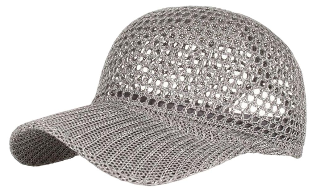 Sommerliche Mesh-Baseballkappe für Damen und Herren, Trucker-Cap mit gebogenem Schirm, schnelltrocknend, ideal für Outdoor-Sportarten wie Laufen