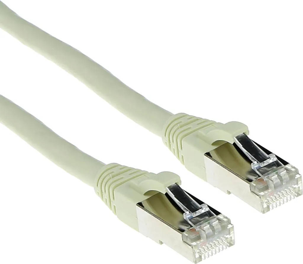 ACT FB7425 Cavo Patch Cat6A 25 Metri S/FTP LSZH Ivory Snagless