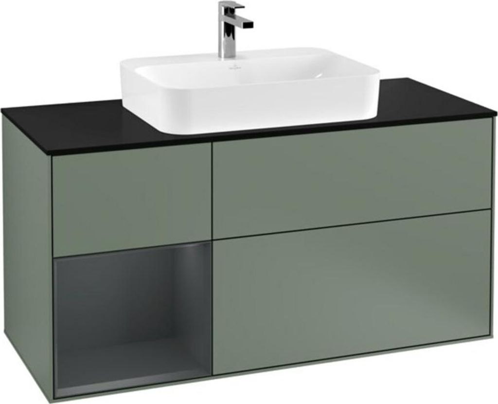 V&B Waschtischunterschrank Finion 120cm, Pl b m, Rg l md b m La, Ol m Lac