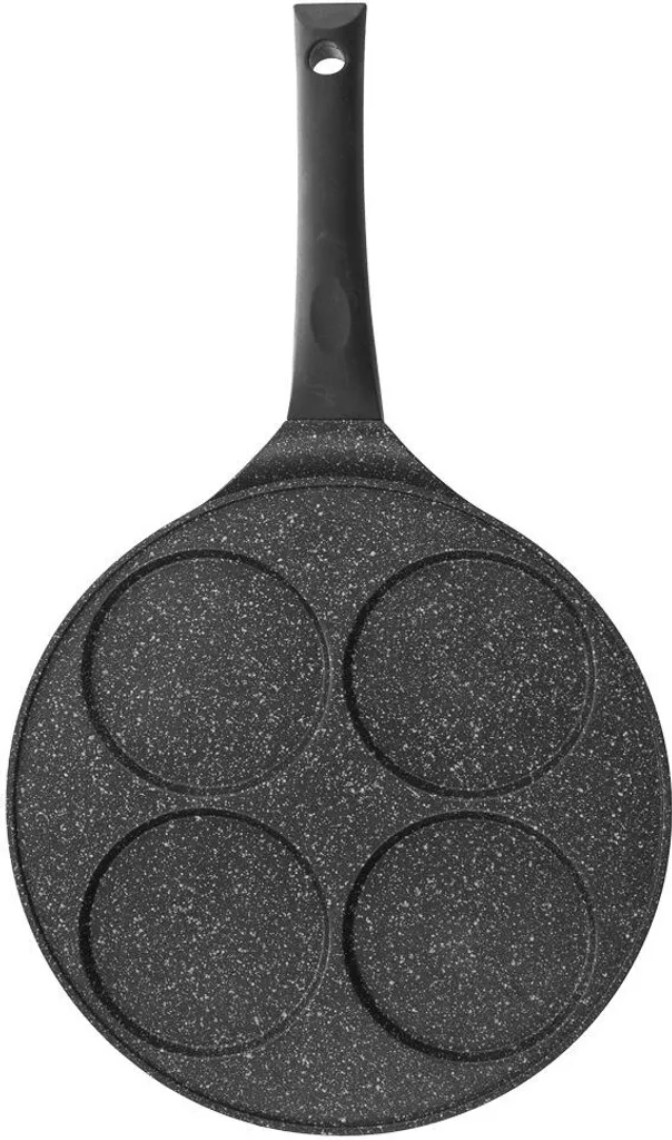 Orion Padella per Uova Fritte e Pancake 4 Fori Induzione Ø27cm Grande