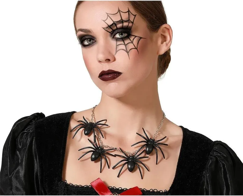 Atosa Collana Ragno Nero Taglia Unica: Dettaglio per Costume Gothic