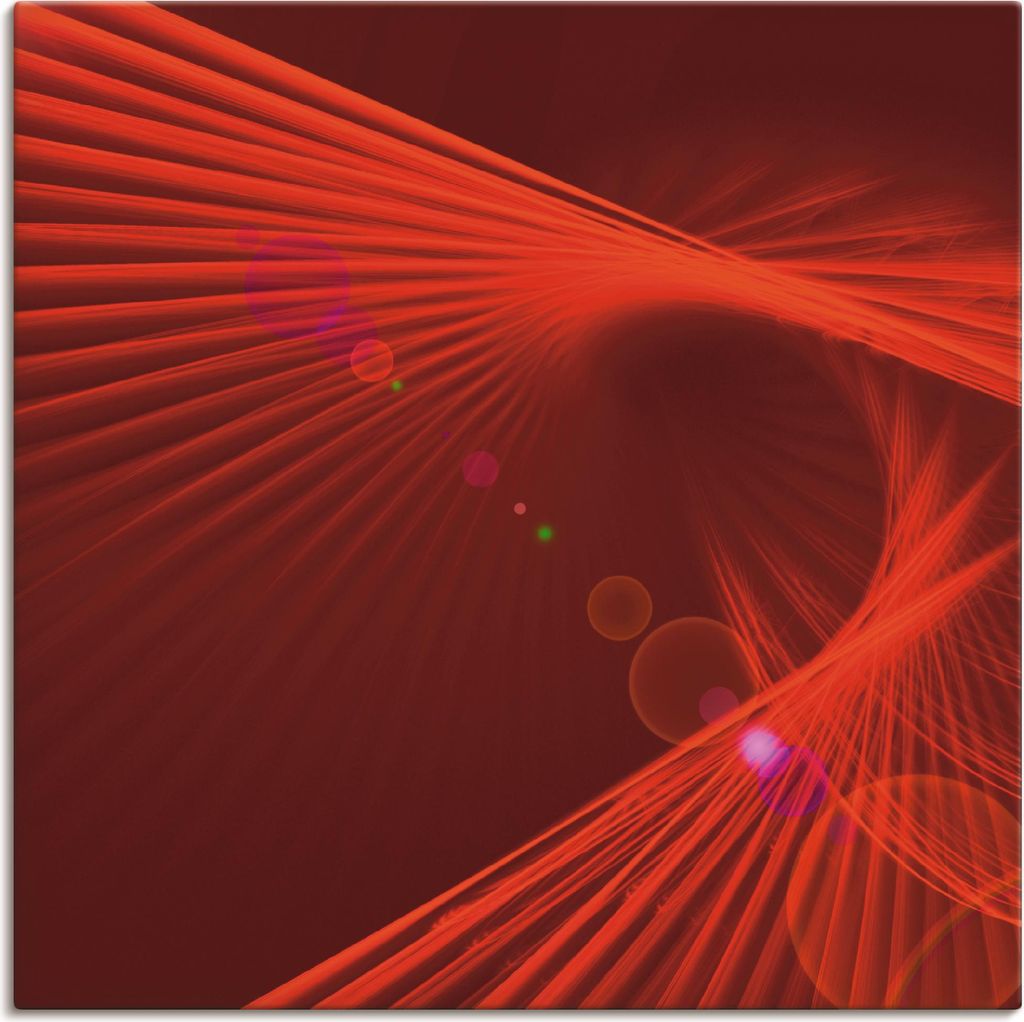ARTland Leinwandbild rote Schwingung Größe: 50x50 cm