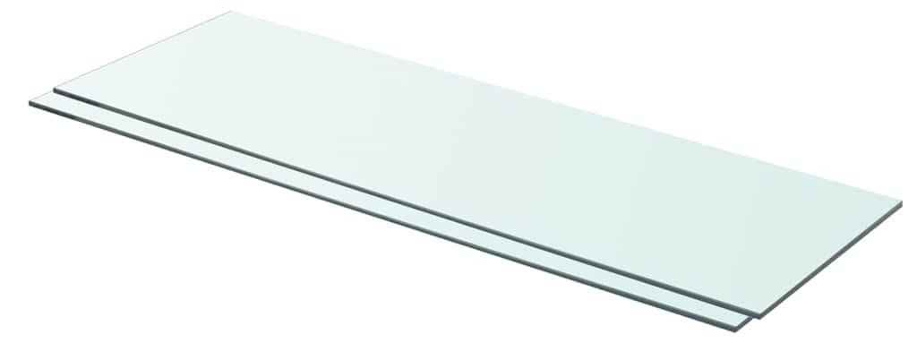vidaXL Regalböden 2 Stk. Glas Transparent 80x25 cm