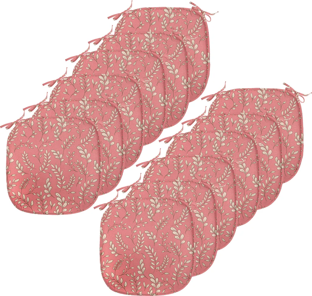 Coussin de Siège Anti-Glisse et Imperméable Corail pour Chaise 40x40