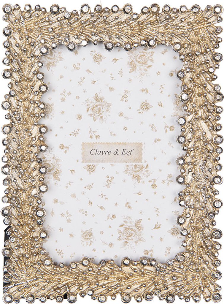 Clayre & Eef Bilderrahmen 10x15 cm Silberfarbig Kunststoff Produktbild 