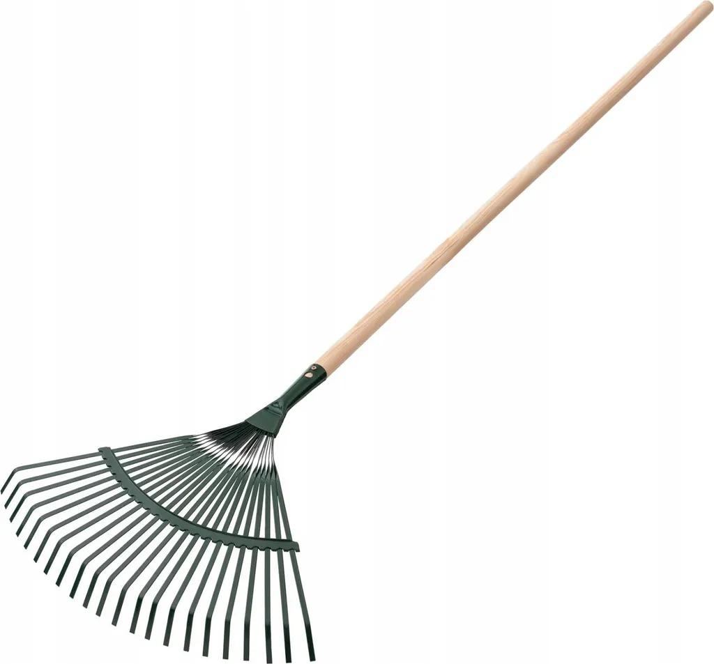 Râteau à feuilles 43 cm avec dents métalliques - Balai gazon efficace