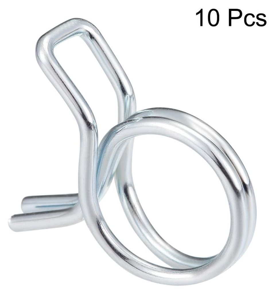 10Stk Doppeldraht Feder Schlauch Klemme Kraftstoffleitung Schlauch Rohr Feder Klammern Silikon Verzinkt 13mm