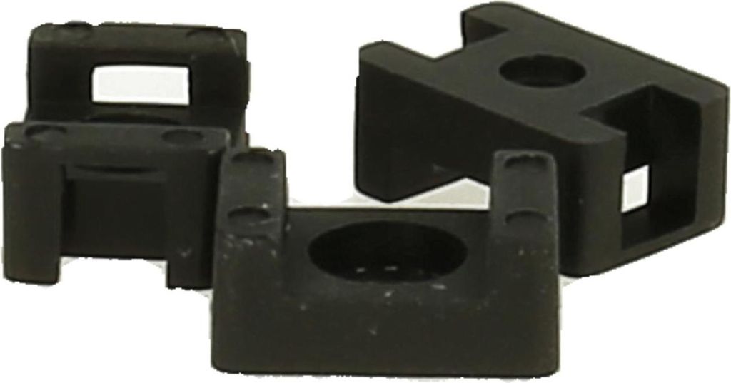 Schraubsockel für Kabelbinder VPE 1 Stück Maße L/B/H 14,9mm x 9,5mm x 7,2mm, Farbe schwarz - 1 Stück