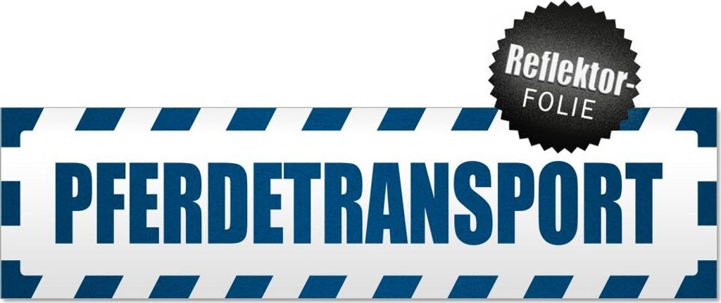 Pferdetransport gestreift Magnetschild Schild magnetisch
