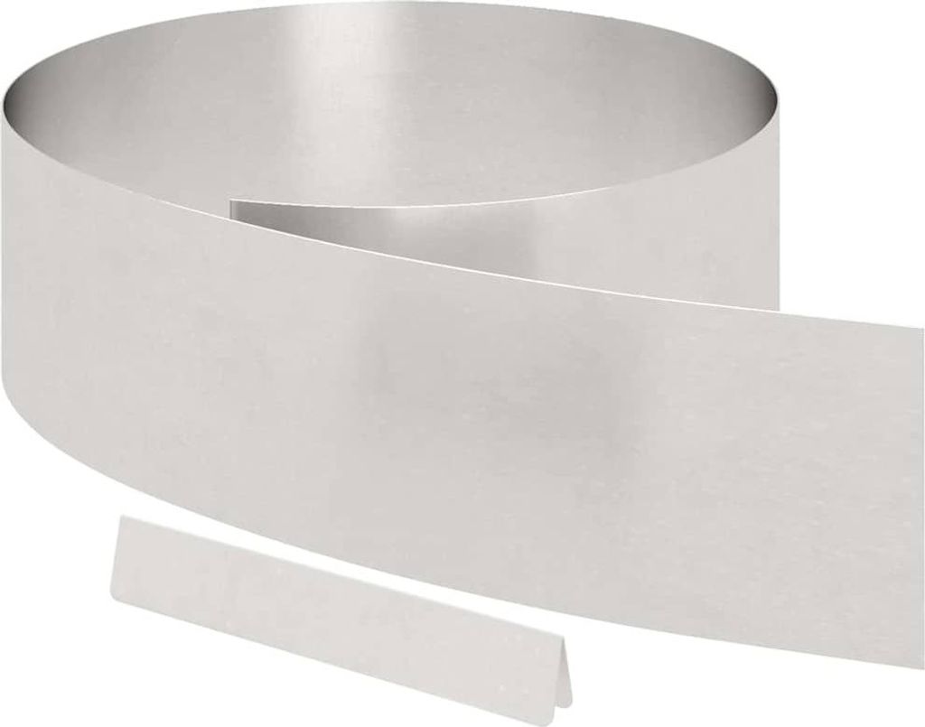 Raseneinfassung 4 pcs Silber 450 x 0,05 x 20 cm Edelstahl