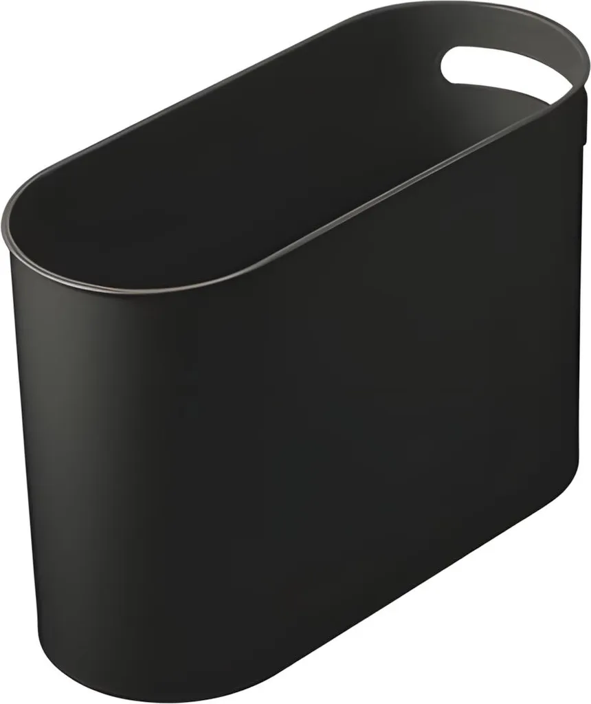Corbeille à papier pour bureau helit 22L noire style classique chic