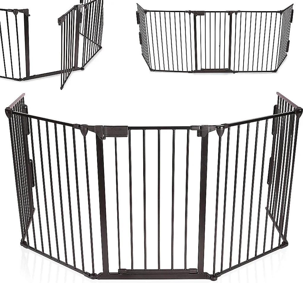 Protection de poêle à bois pour enfants et bébés longueur 310 cm noir