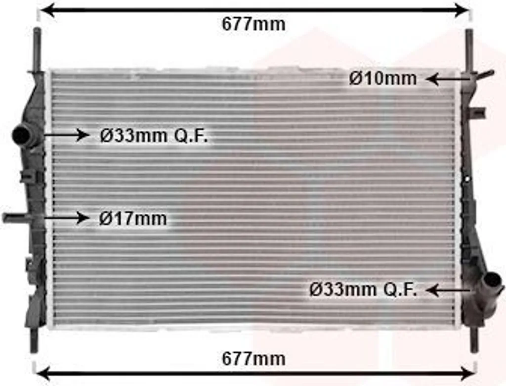 Radiateur moteur en aluminium renforcé pour FORD MONDEO III break