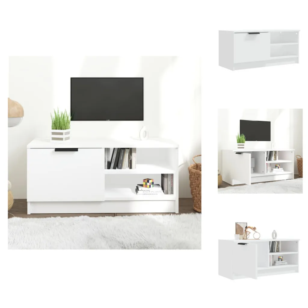 Organizzatore TV vidaXL Bianco 80cm | Mobiletto per Decoder e Console