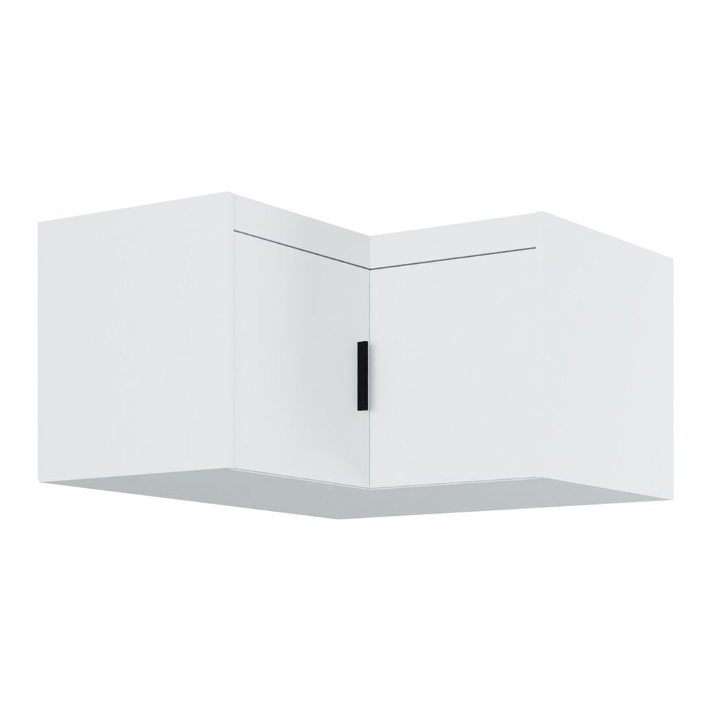 AX LIVING Eck Schrankaufsatz Storicos weiß 97,8 x 55,0 x 97,8cm Modern