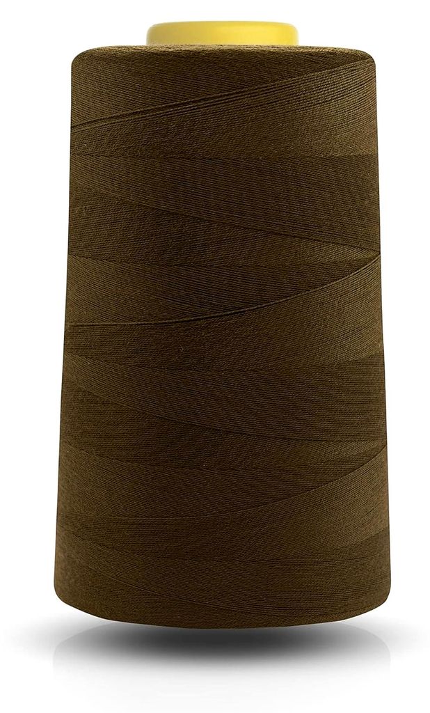 Overlock-Nähmaschinen-Polyester-Garn, 4574 m, Kegel, Weiß, Schwarz, Natur, Marineblau, Rot (helles Khaki)