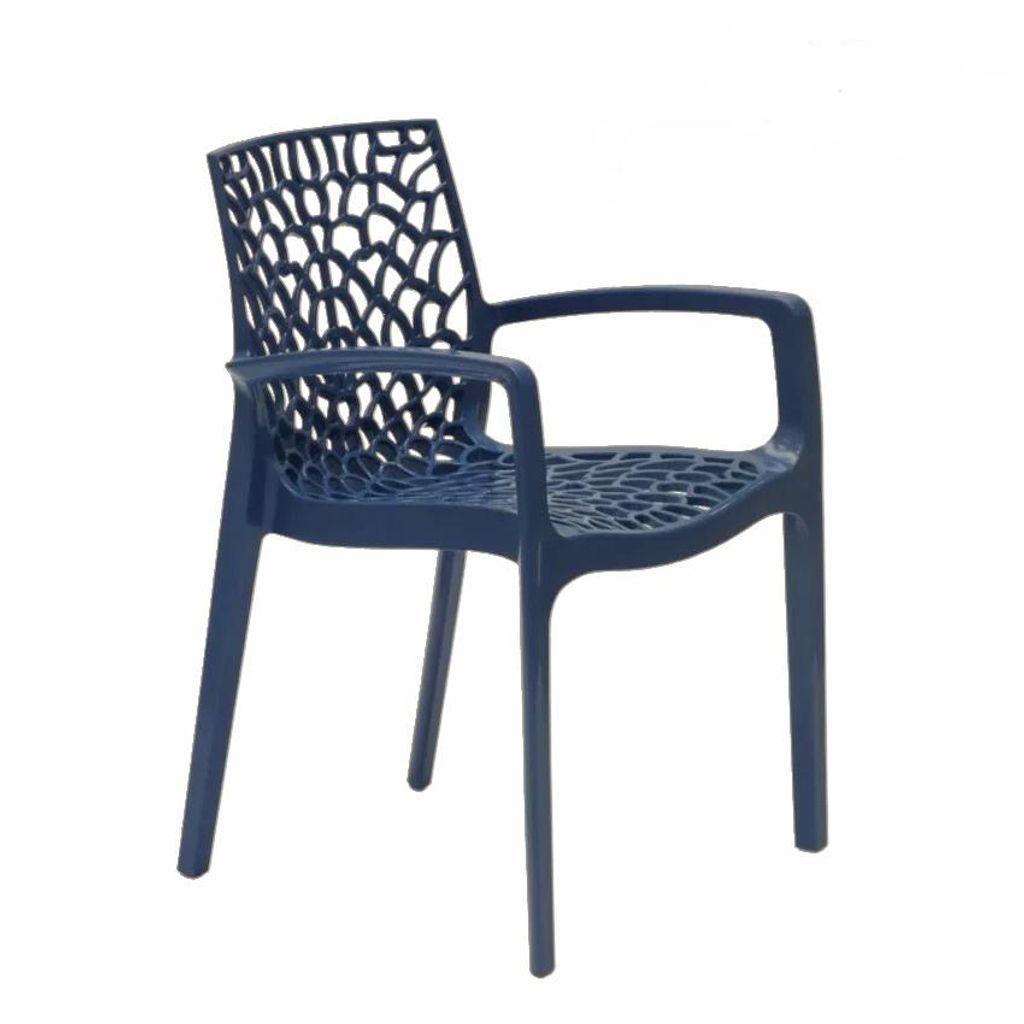 Gartenstuhl mit Armlehnen Stapelbare Gruvyer Arm Grand Soleil Professionell - Dunkelblau