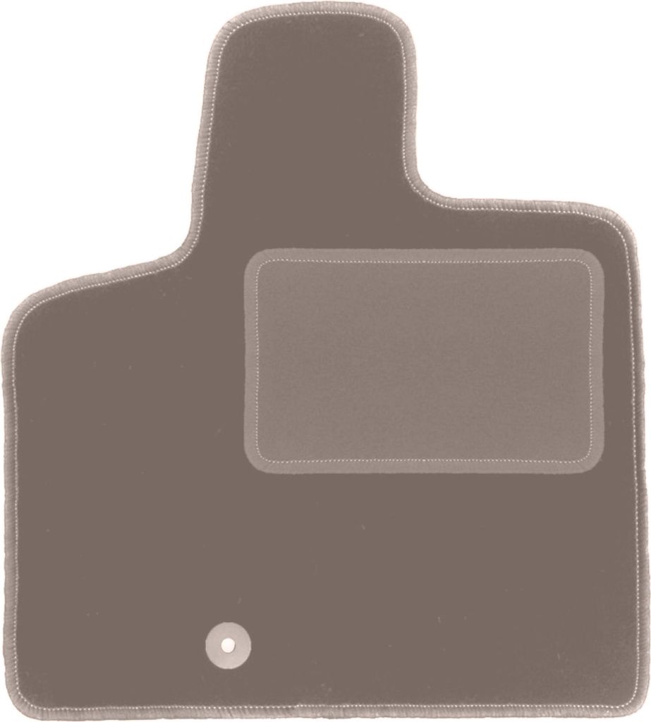 Fahrerfußmatte Velours beige passend für Chrysler Voyager V FL (2011-2016, 7 Personen) – mit Befestigungen – passgenau