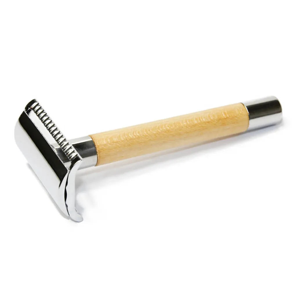 Rasoir Érable avec Manche Ergonomique en Bois Noble et Finition Chrome