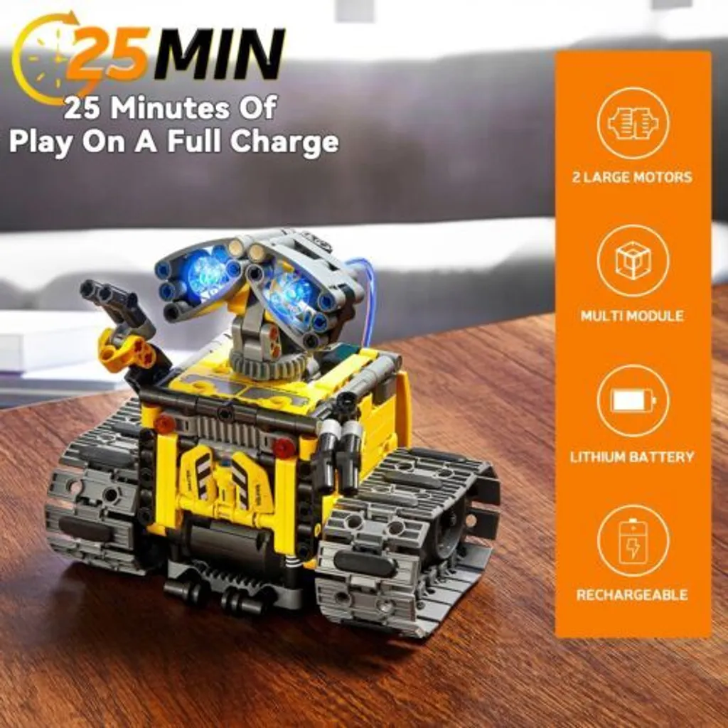 Robot Télécommandé 5 en 1 Programmable par App, Jeu STEM pour Enfants