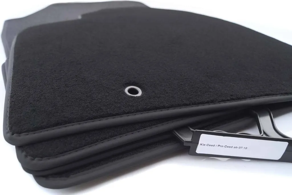 MTM Tappetini Auto In Velluto Su Misura Per Kia Ceed / Ceed SW (2007-04.2012) - Set 4 Pezzi Antiscivolo Con Battitacco - Made In Italy
