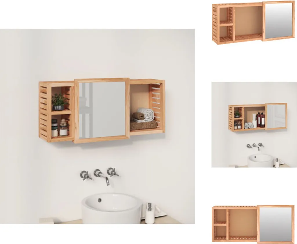 Armoire de toilette murale 80 cm en noyer pour optimiser votre lavabo