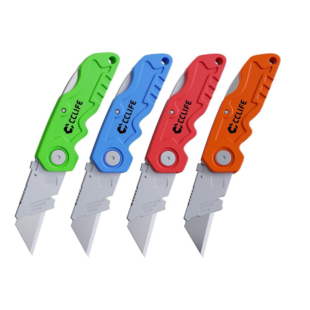 Klapp-Cuttermesser 4er Set mit 40 Ersatzklingen Produktbild 