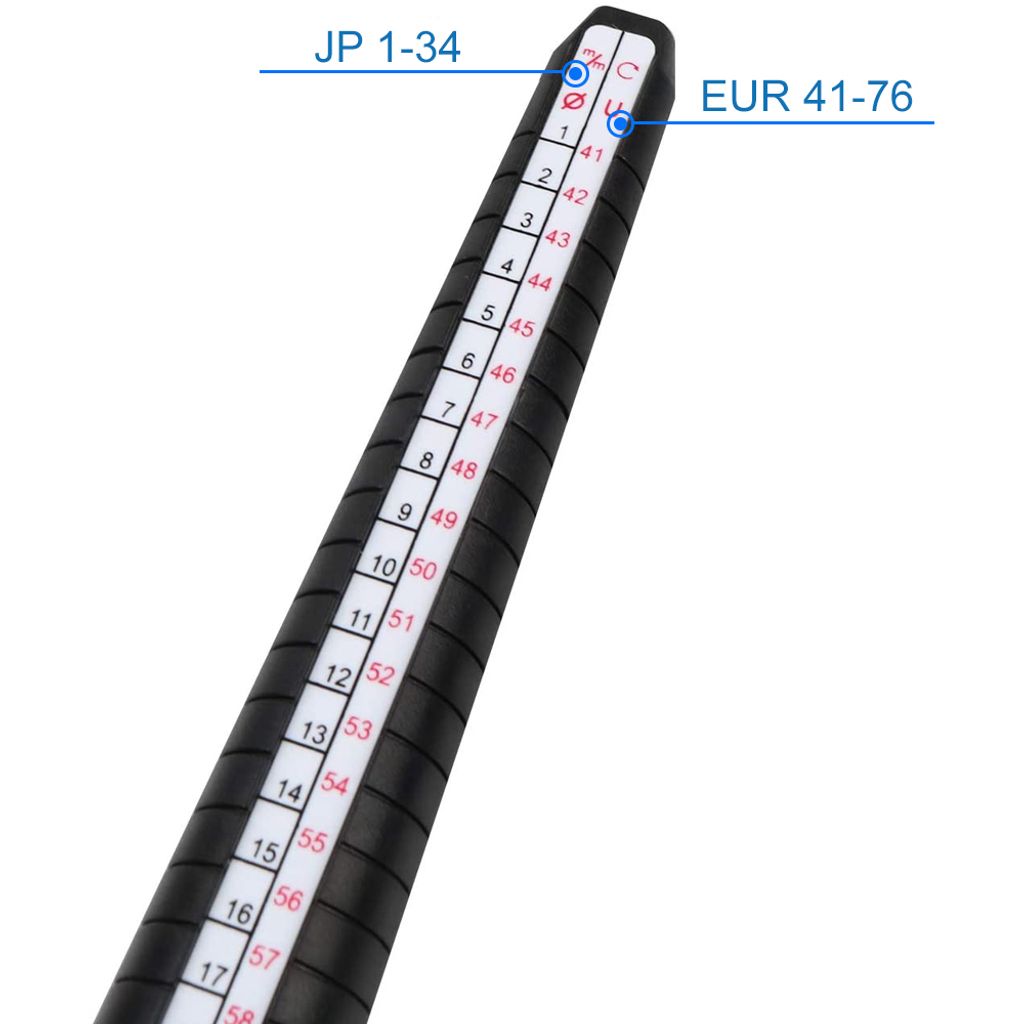 MMOBIEL Ringgrößenmesser Ringdorn für  EU-Größen 41–76 mit Produktbild 3