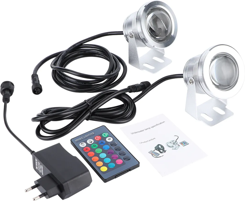 Éclairage de Fontaine RGB Étanche 90-265V - Luminaire Submersible UE