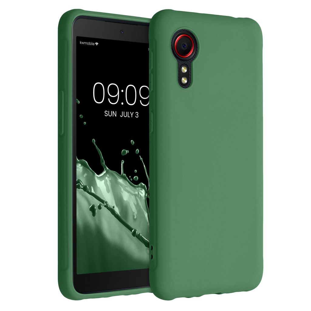 kwmobile Hülle kompatibel mit Samsung Galaxy Xcover 5 Soft Handyhülle Hülle Silikon Handy Case in Pixie Green