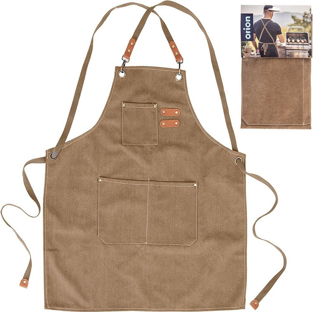 Orion Küchenschürze Kochschürze mit Taschen mit Bindeband