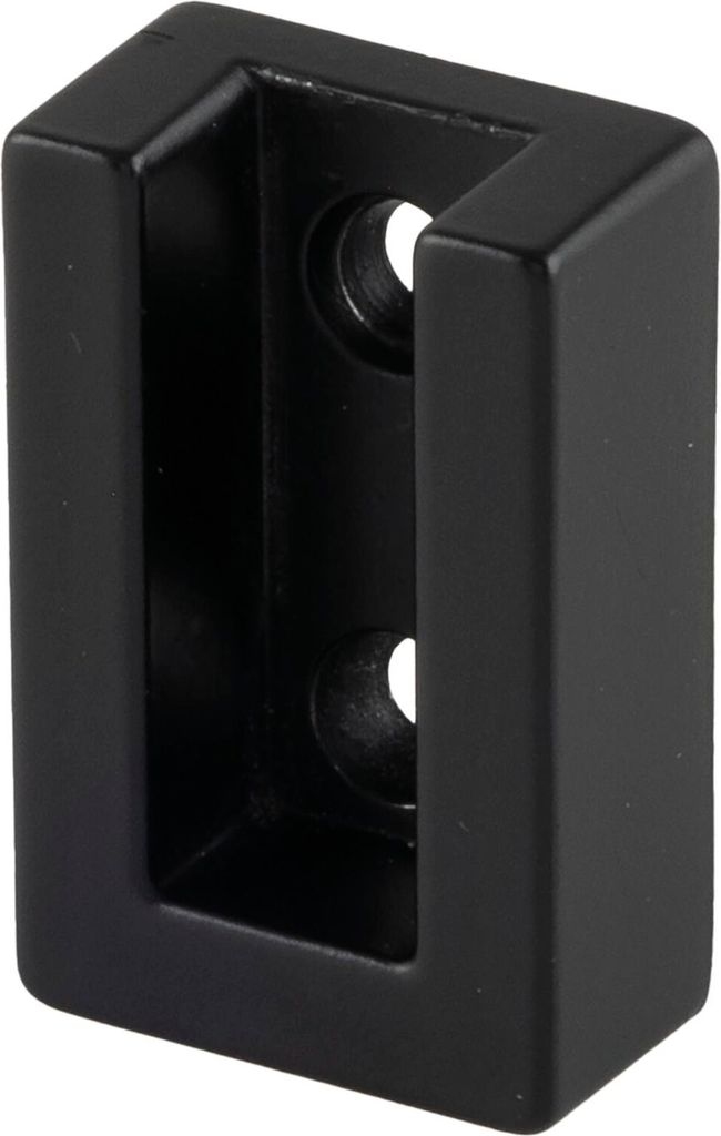 Kleiderstangenhalter passend zu Kleiderstange Ninos 30x12mm, Zamak schwarz matt lackiert