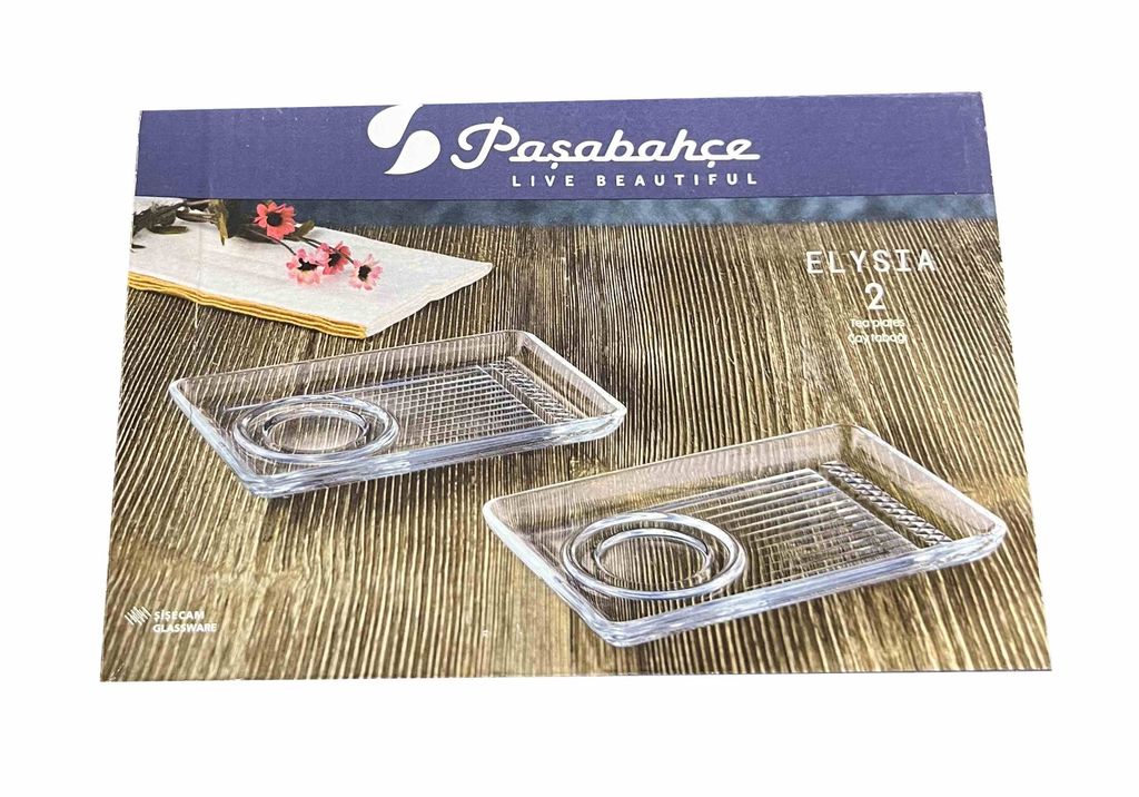 Pasabahce ELYSIA 54901 Untersetzer Teller im 2er Set