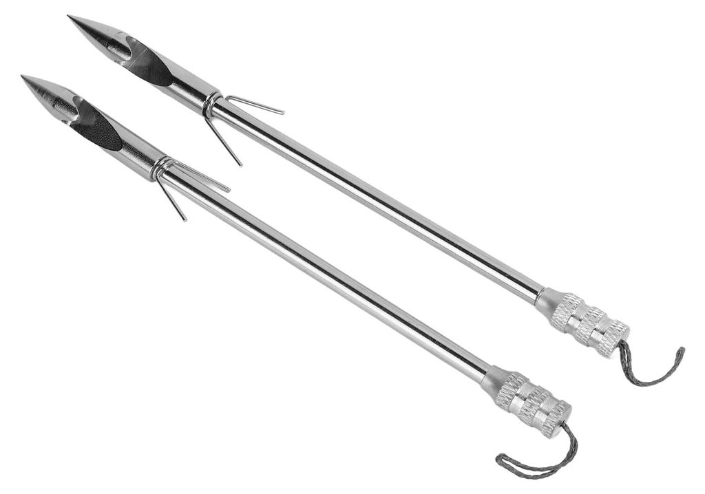 2 Stück 145 mm Fischpfeil Edelstahl Angelpfeil Outdoor Jagd Produktbild 