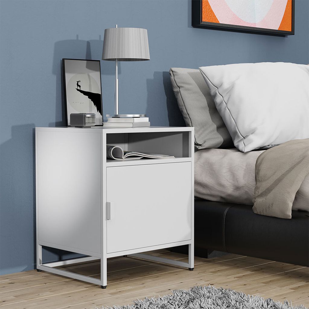 VCM Nachtschrank | Beistelltisch | Nachttisch | Maße ca. H. 55 x B. 45 x T. 40 cm - Flokas L