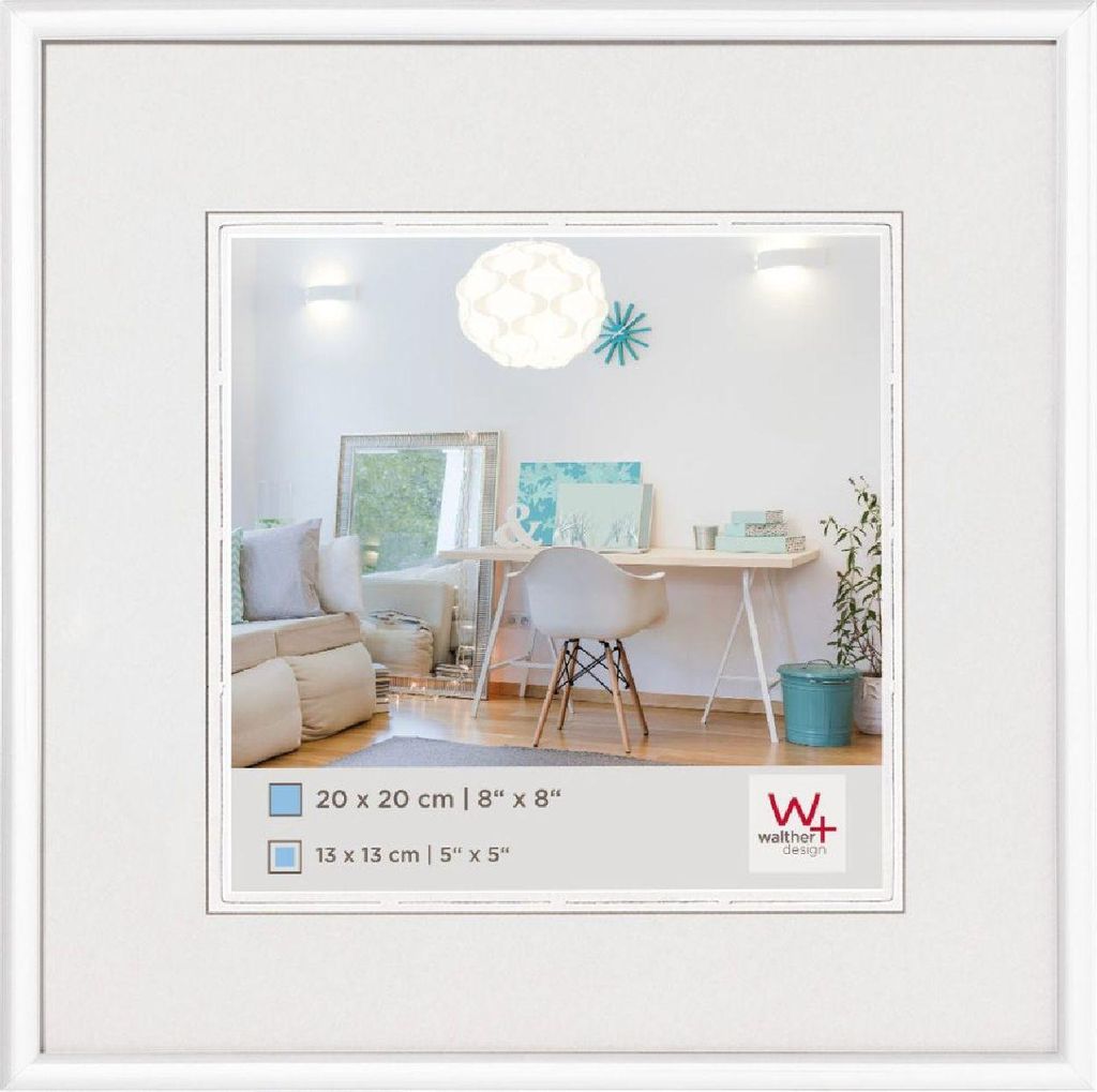 Walther Cornice di plastica New Lifestyle 15x15 cm bianco Immagine del prodotto 