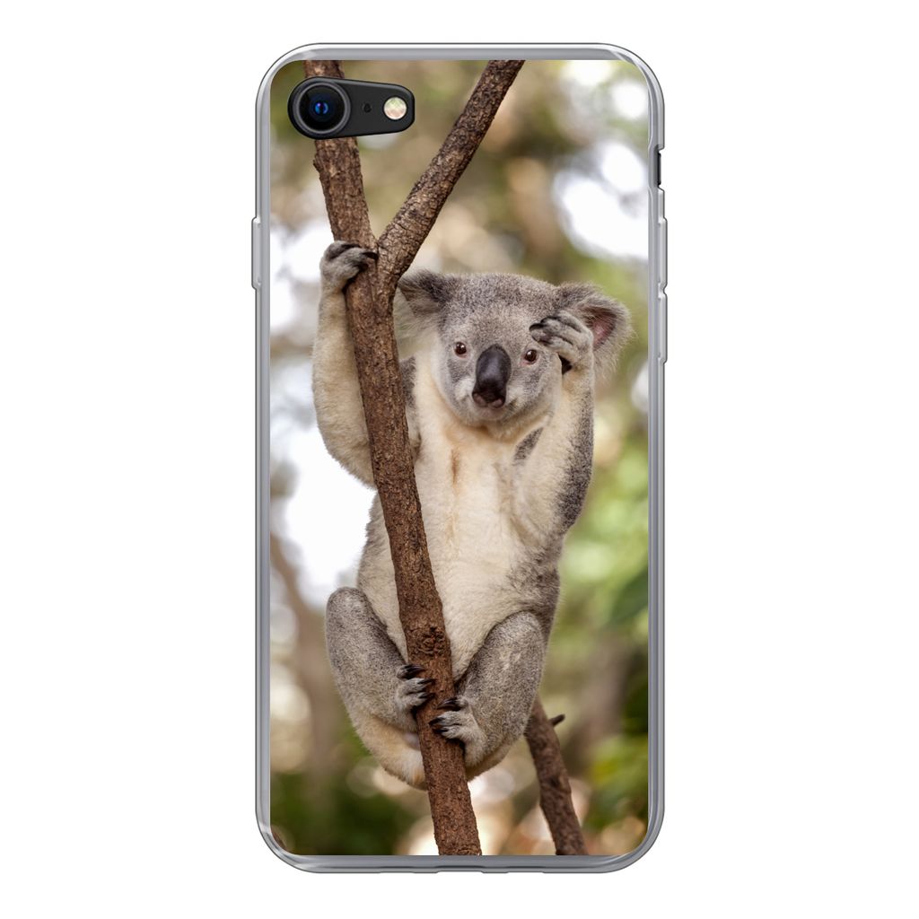 MuchoWow Handyhülle Schutzhülle Hülle für iPhone 7 Koala - Äste - Tier - Kinder - Jungen - Mädchen Silikon Softcase Handy Hülle - Kartenha...