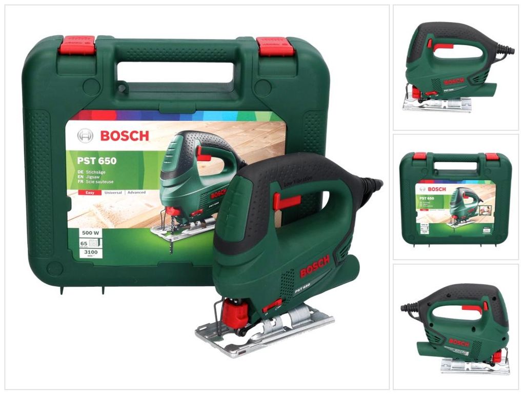 Bosch PST 650, Horní rukojeť, Černá, Zelená, 45°, Ocel, Obrázek produktu 