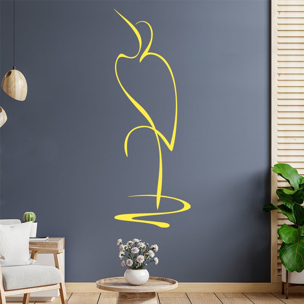 Vogel Linien Wandtattoo in 6 Größen - Wandaufkleber Wall Sticker - Dekoration, Küche, Wohnzimmer, Schlafzimmer, Badezimmer