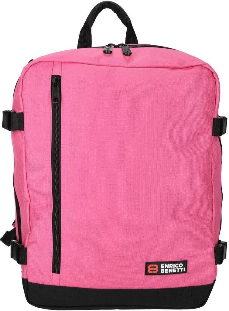 Christian Wippermann Damen Herren Laptop Rucksack City Bag Plane Tasche Bag Bordgepäck Pink