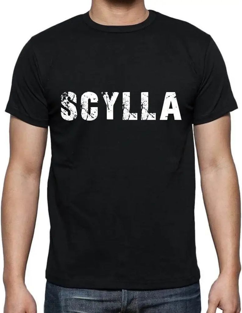 Herren Grafik T-Shirt Scylla Öko-Verantwortlich Vintage Jahrgang Kurzarm Lustige Druck Geburtstag Geschenk Mann