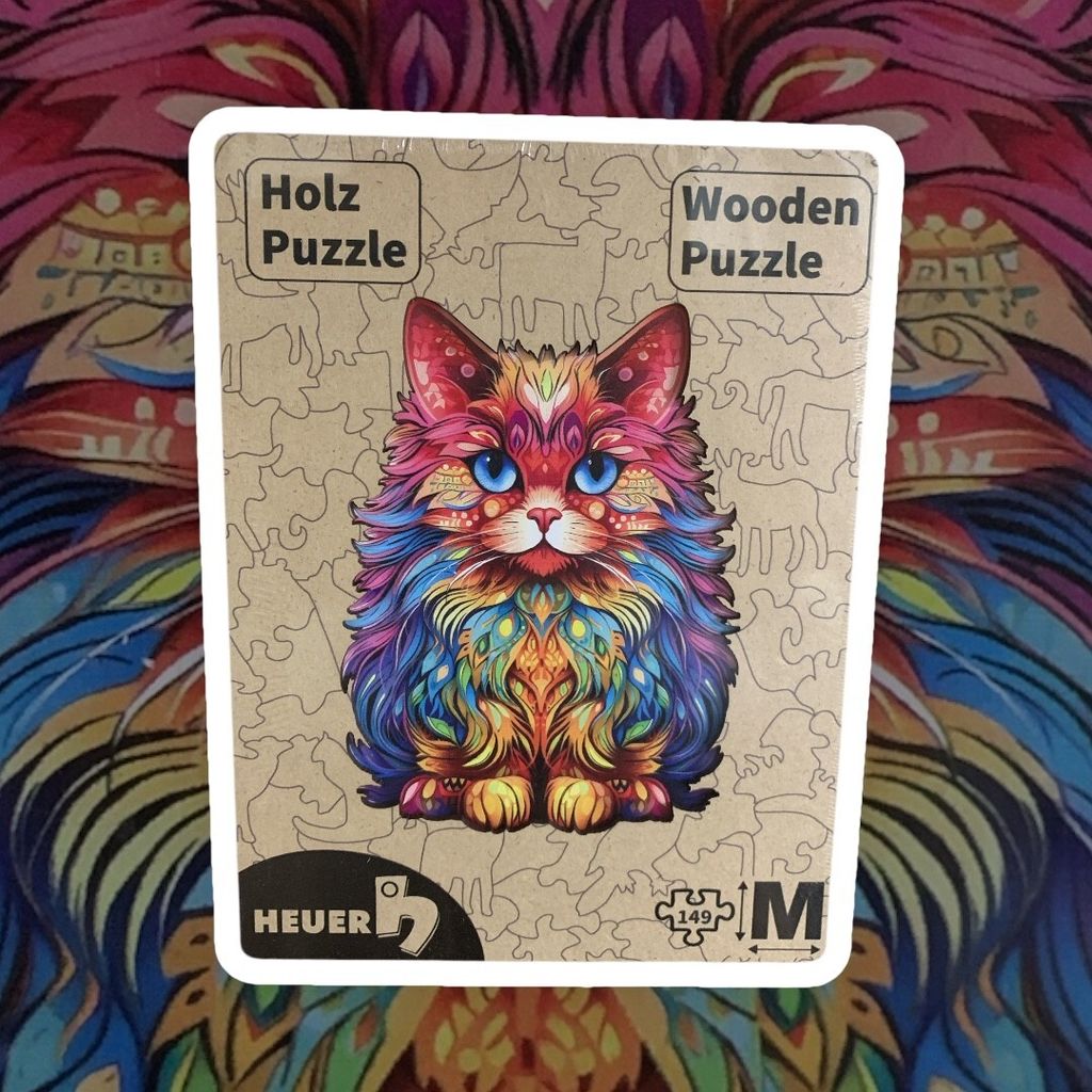 Creative-Art Wooden-Puzzle Holzpuzzle HEUER Motiv: Katze 2, 149 Teile M