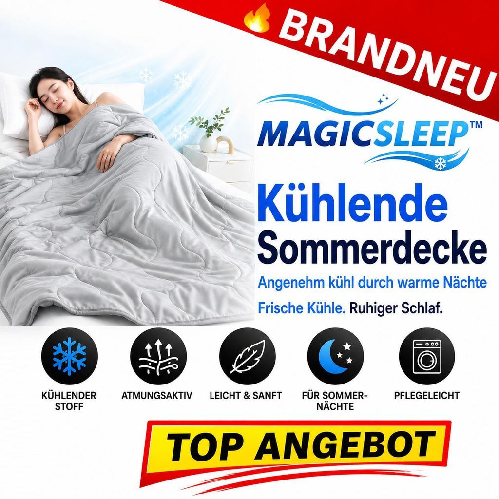 MagicSleep™ Kühlende Sommerdecke Eisdecke Bettdecke Produktbild 