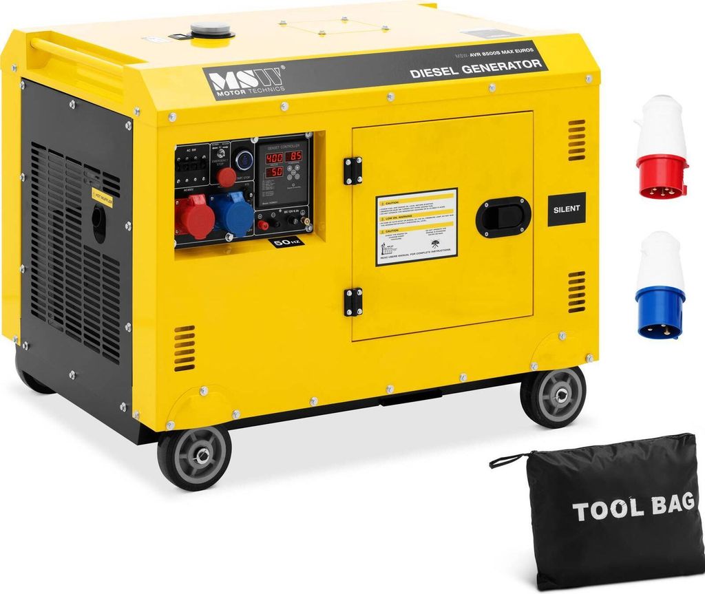 Expondo MSW Notstromaggregat Diesel - 7220 / 8500 W - 30 L - 230/400 V - mobil - AVR - Euro 5