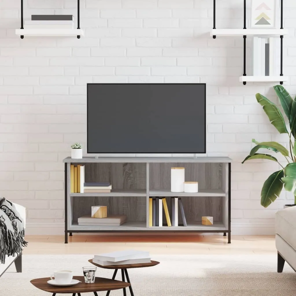 The Living Store Mobile TV Grigio Sonoma 100x40x50 cm Materiale a base di legno