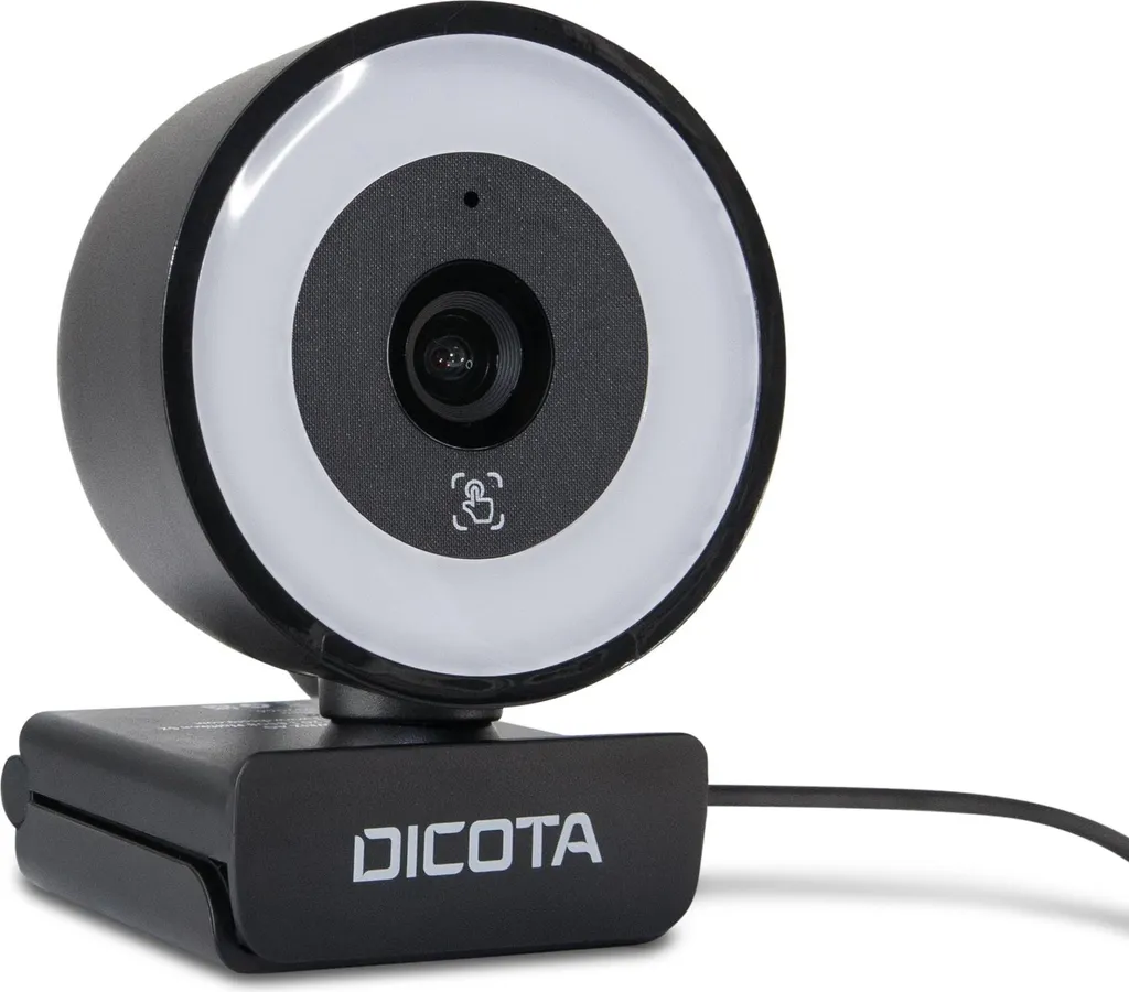 Webcam Visioconférence DICOTA 5MP Ringlight Eclairage Visage Audio