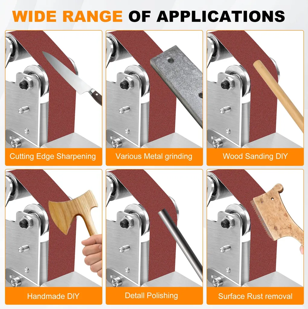 Ponceuse réglable multifonctionnelle à 7 vitesses et 30 courroies - 4